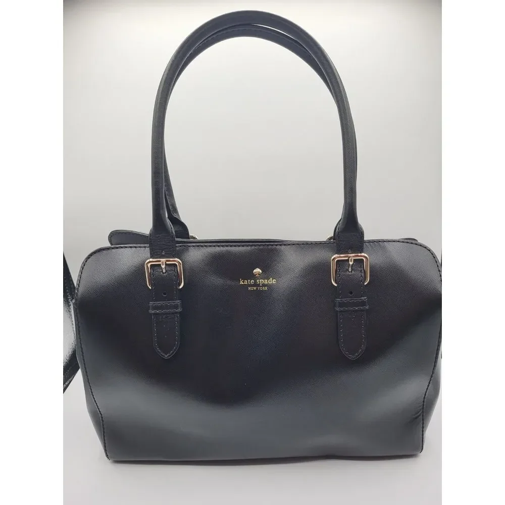 Kate Spade New York Charlotte Street Reena Black Leather‎ Tote Shoulder Handbag